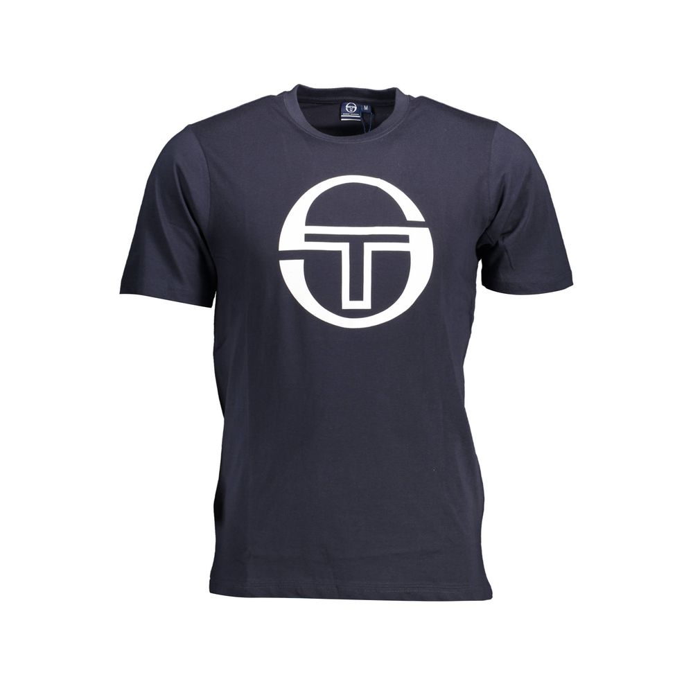 Sergio Tacchini Blau Baumwolle Männer T-Shirt