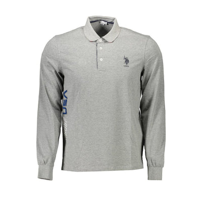 U.S. POLO ASSN. Graues Baumwoll-Poloshirt für Männer
