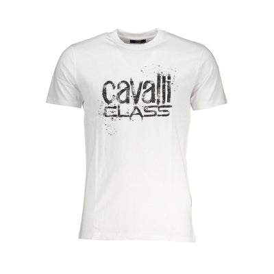 Cavalli Class T-Shirt aus weißer Baumwolle