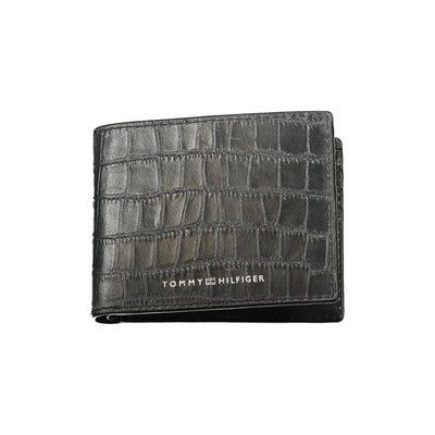 Tommy Hilfiger Schwarzes Leder Portemonnaie