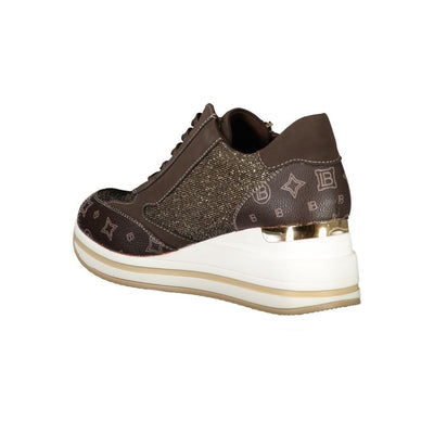 Laura Biagiotti Brauner Polyester Damen Sneaker