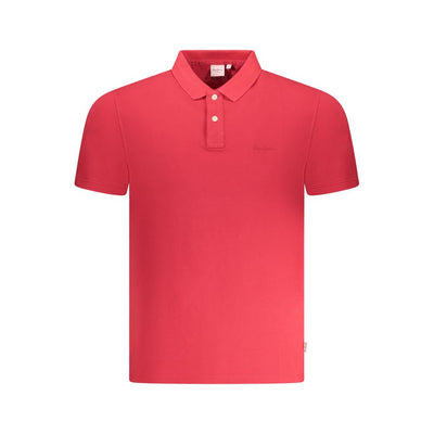 Pepe Jeans Rotes Baumwoll-Poloshirt für Männer