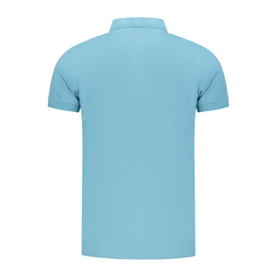 Norway 1963 Hellblaues Baumwoll-Poloshirt für Männer