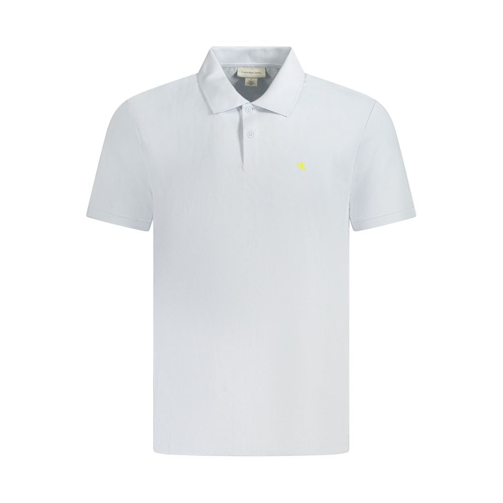 Calvin Klein Hellblaues Baumwoll-Polohemd für Männer