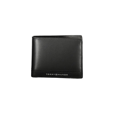 Tommy Hilfiger Schwarzes Leder Herren Portemonnaie