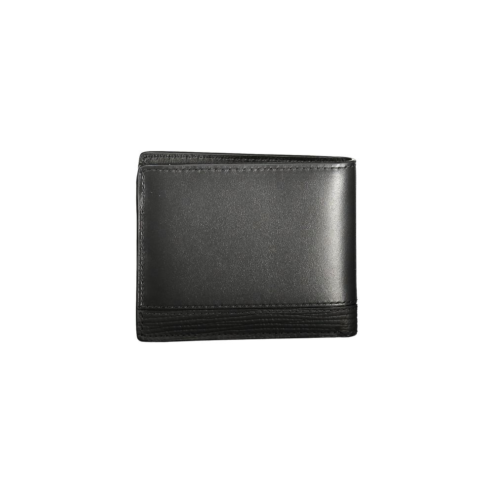 Tommy Hilfiger Schwarzes Leder Herren Portemonnaie