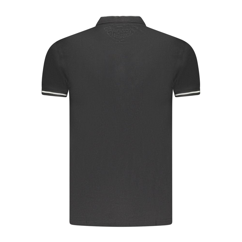Cavalli Class Schwarzes Baumwoll-Poloshirt für Männer