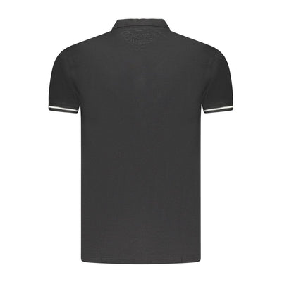 Cavalli Class Schwarzes Baumwoll-Poloshirt für Männer