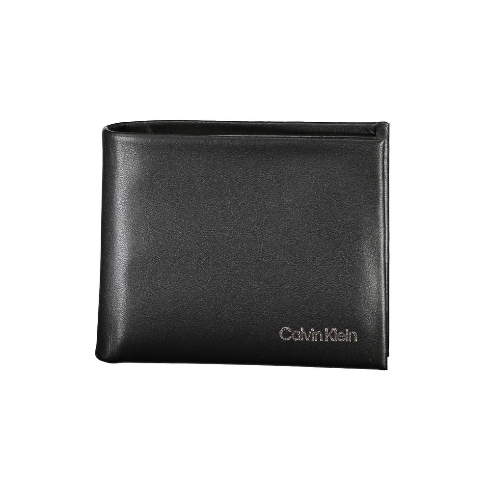Calvin Klein Schwarzes Polyester Herren Portemonnaie