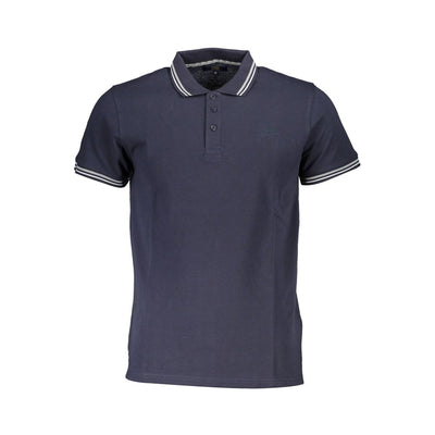 Cavalli Class Blaues Baumwoll-Poloshirt für Männer