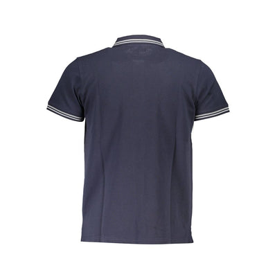 Cavalli Class Blaues Baumwoll-Poloshirt für Männer