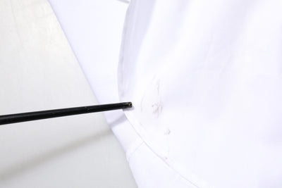 Dolce & Gabbana Weißes Baumwollhemd mit Kragen und langen Ärmeln