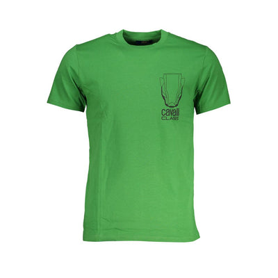 Cavalli Class T-Shirt aus grüner Baumwolle