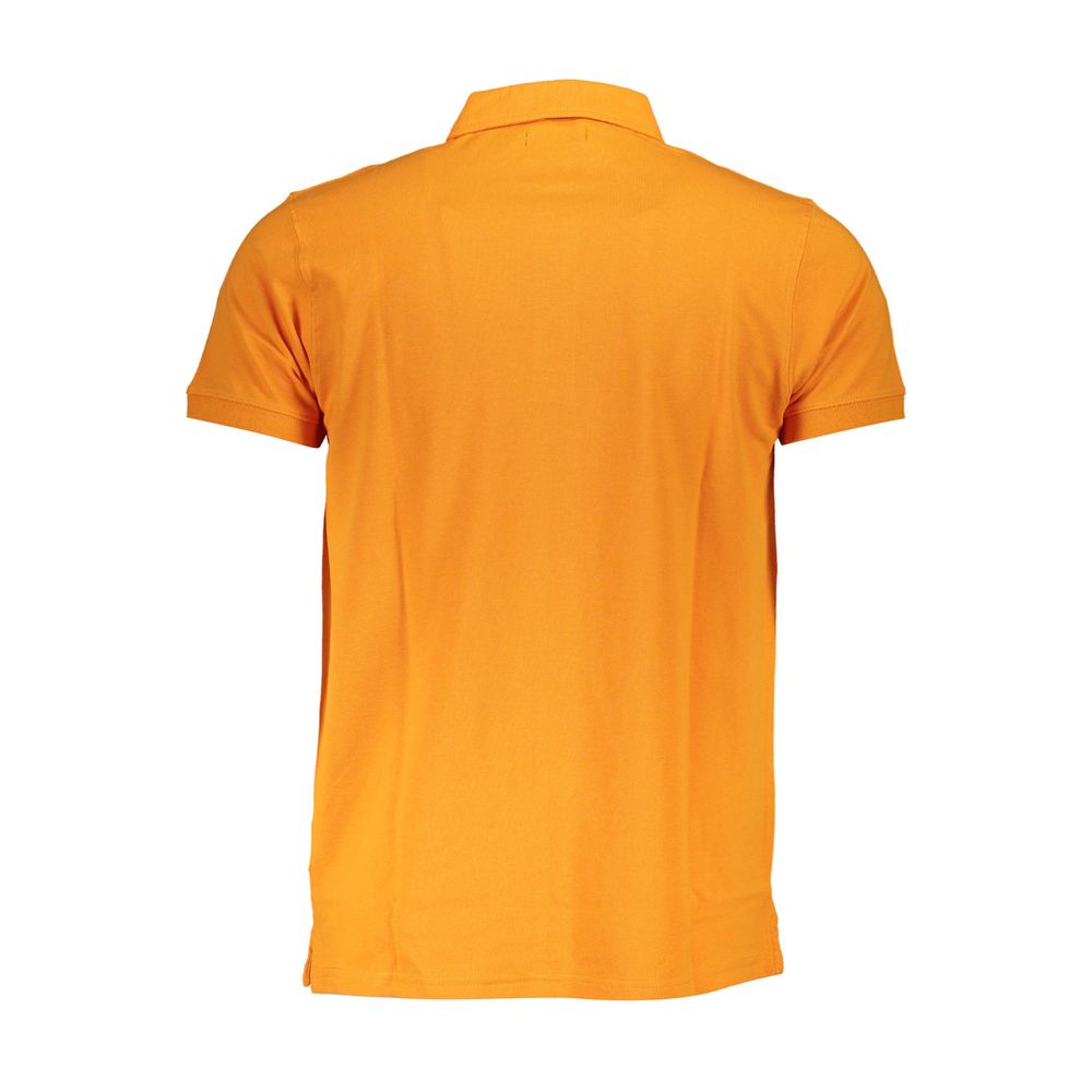 Cavalli Class Orangefarbenes Baumwoll-Poloshirt