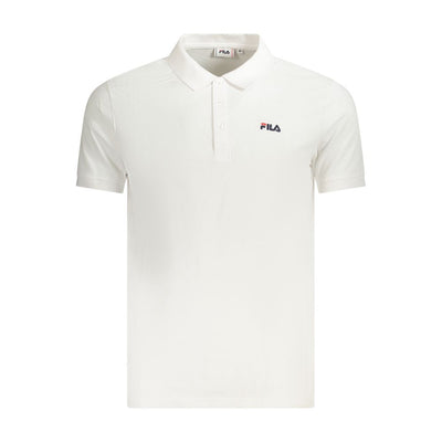 Fila Weißes Baumwoll-Poloshirt für Männer