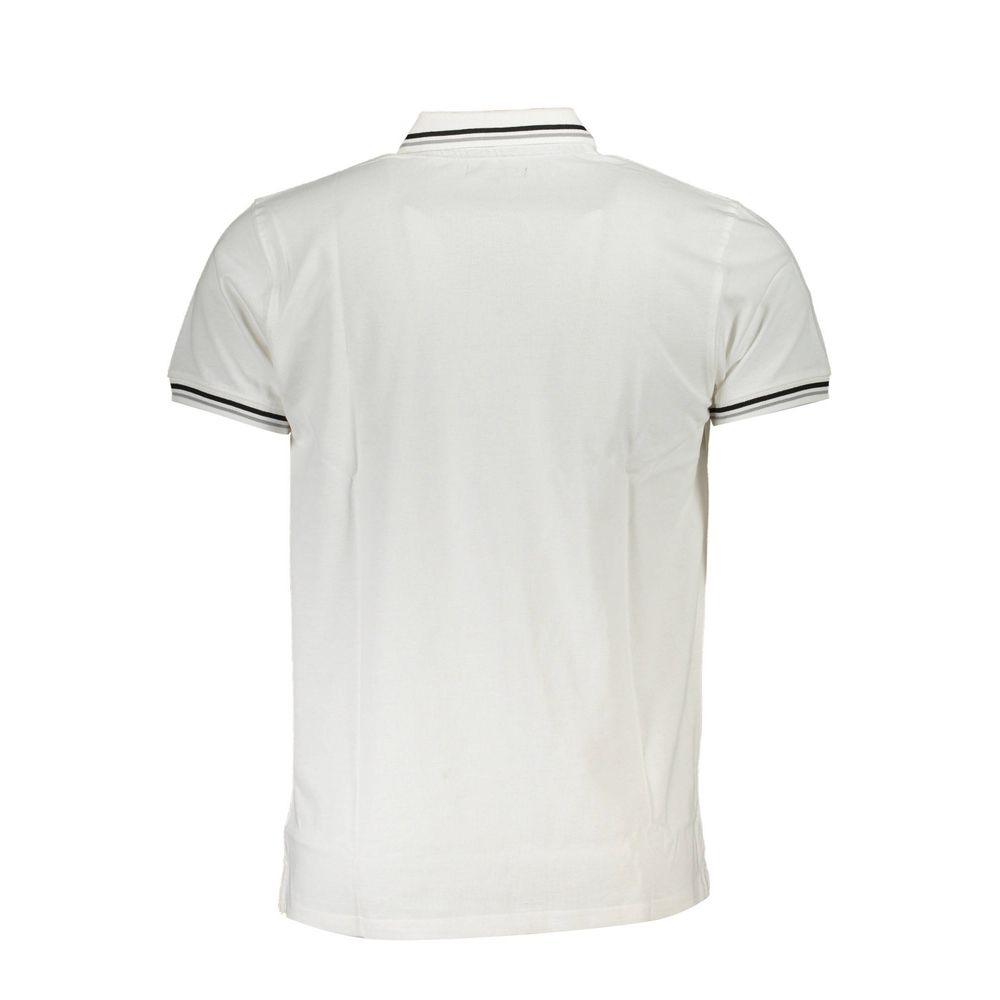 Cavalli Class Weißes Baumwoll-Poloshirt für Männer