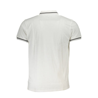 Cavalli Class Weißes Baumwoll-Poloshirt für Männer