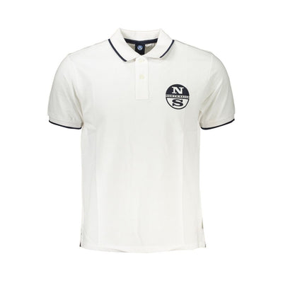 North Sails Weißes Baumwoll-Poloshirt