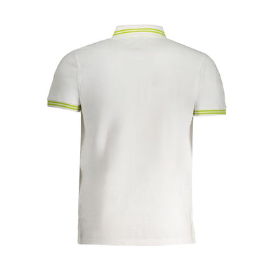 Cavalli Class Weißes Baumwoll-Poloshirt
