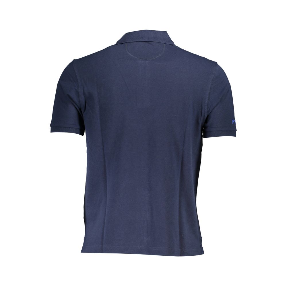 La Martina Blaues Baumwoll-Poloshirt für Männer