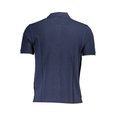 La Martina Blaues Baumwoll-Poloshirt für Männer