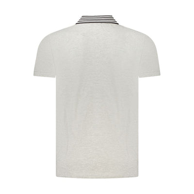 Cavalli Class Graues Baumwoll-Poloshirt