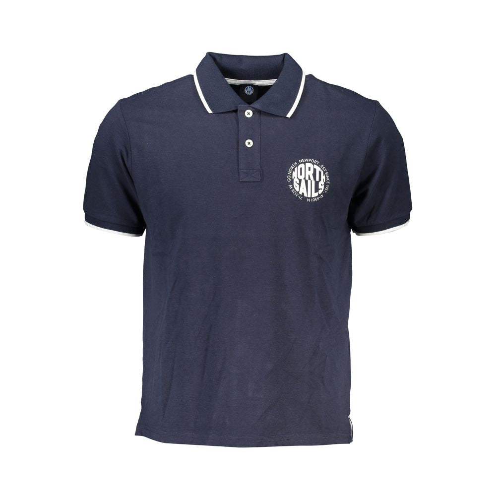 North Sails Blaues Baumwoll-Poloshirt