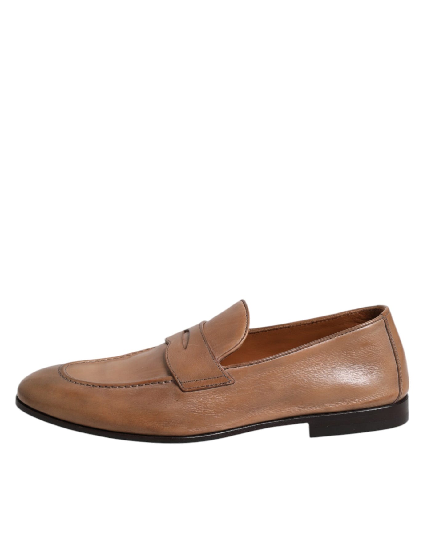Brunello Cucinelli Braun Leder Loafer Kleid Schuhe