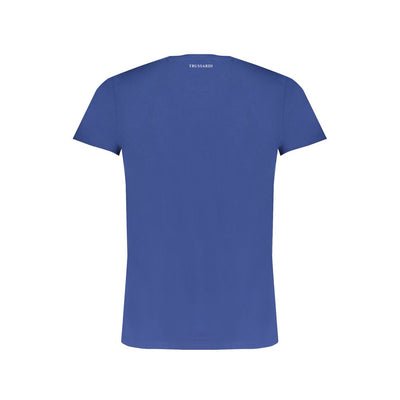 Trussardi T-Shirt aus blauer Baumwolle