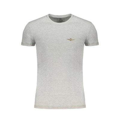 Aeronautica Militare Braunes Baumwoll-T-Shirt für Männer