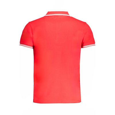 Cavalli Class Rotes Baumwoll-Poloshirt