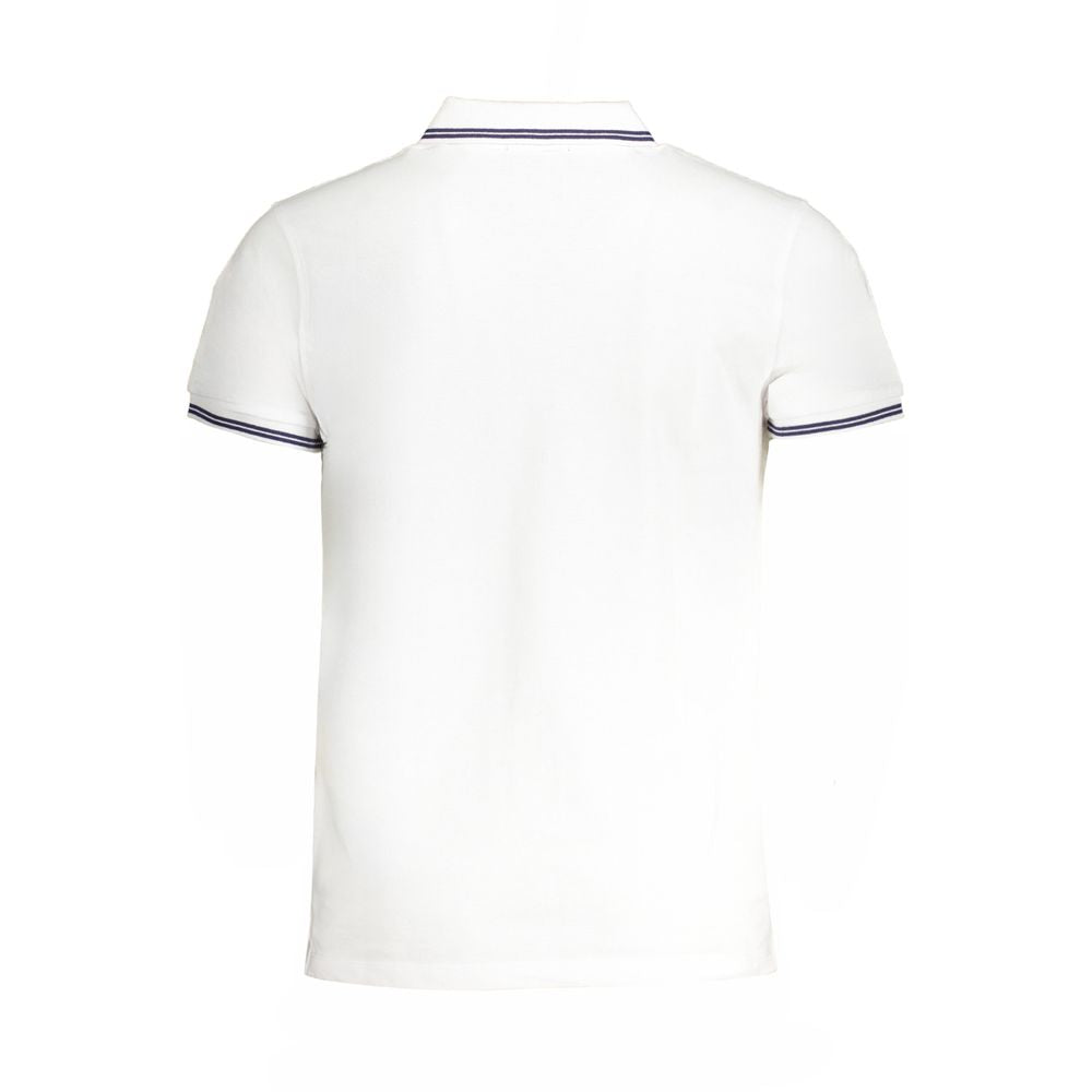Cavalli Class Weißes Baumwoll-Poloshirt