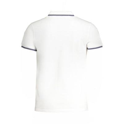 Cavalli Class Weißes Baumwoll-Poloshirt