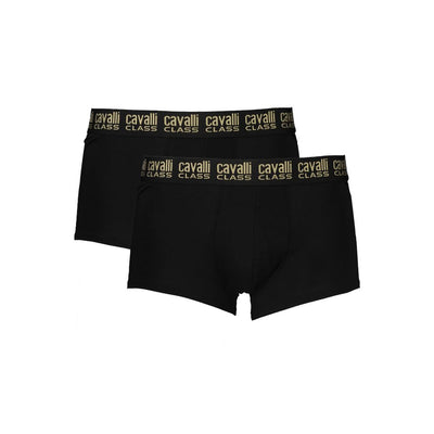 Cavalli Class Schwarz Baumwolle Männer Boxer
