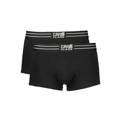 Cavalli Class Schwarz Baumwolle Männer Boxer