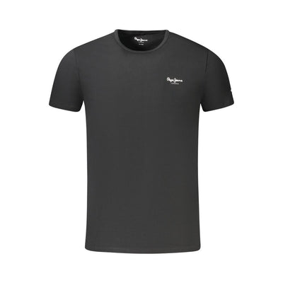 Pepe Jeans Schwarzes Baumwolle Männer T-Shirt
