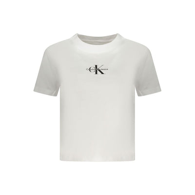 Calvin Klein Weißes T-Shirt aus Baumwolle für Frauen