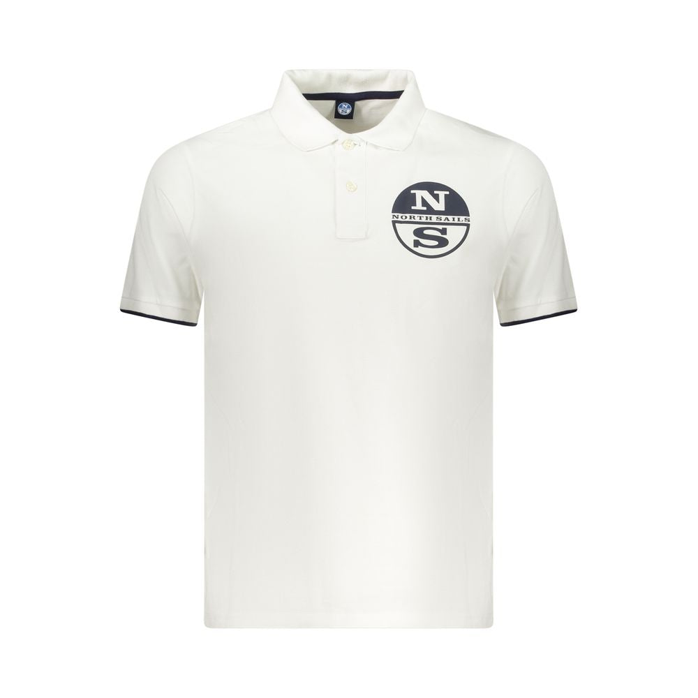North Sails Weißes Baumwoll-Poloshirt für Männer