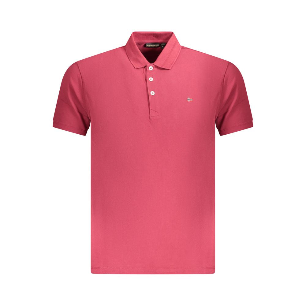 Napapijri Rotes Baumwoll-Poloshirt für Männer