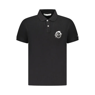 Trussardi Schwarzes Baumwoll-Poloshirt für Männer