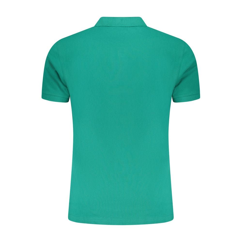 Cavalli Class Grünes Baumwoll-Poloshirt für Männer