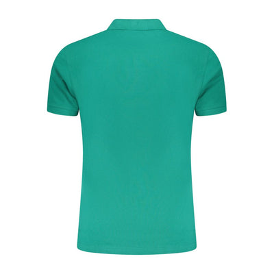 Cavalli Class Grünes Baumwoll-Poloshirt für Männer