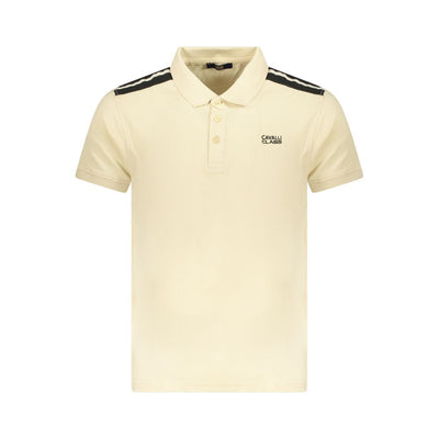 Cavalli Class Beige Baumwolle Männer Polo Shirt