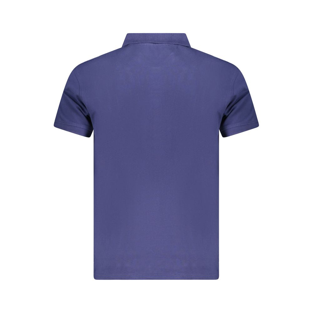 Cavalli Class Blaues Baumwoll-Poloshirt für Männer