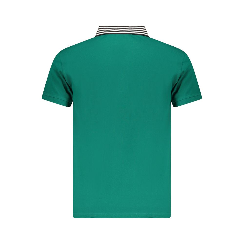 Cavalli Class Grünes Baumwoll-Poloshirt für Männer