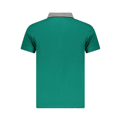 Cavalli Class Grünes Baumwoll-Poloshirt für Männer