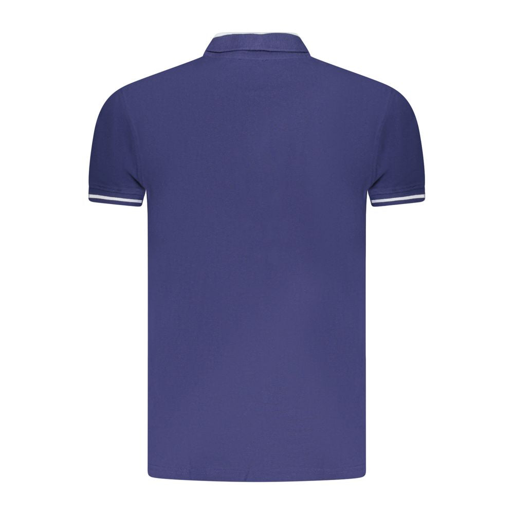 Cavalli Class Blaues Baumwoll-Poloshirt für Männer