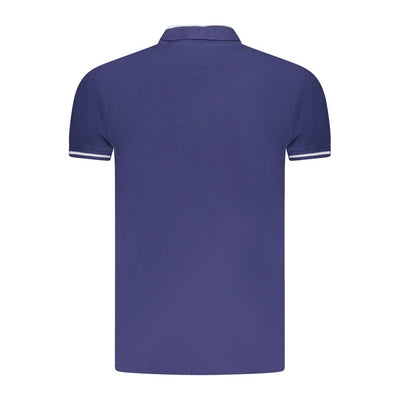 Cavalli Class Blaues Baumwoll-Poloshirt für Männer