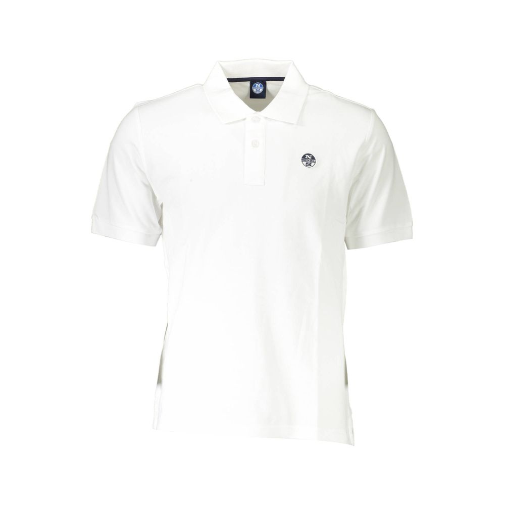 North Sails Weißes Baumwoll-Poloshirt für Männer