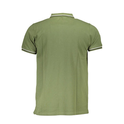 Cavalli Class Grünes Baumwoll-Poloshirt für Männer